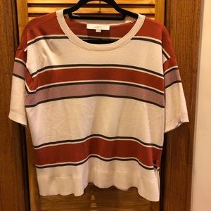 Loft Fall Colors Striped Shirt - Size S